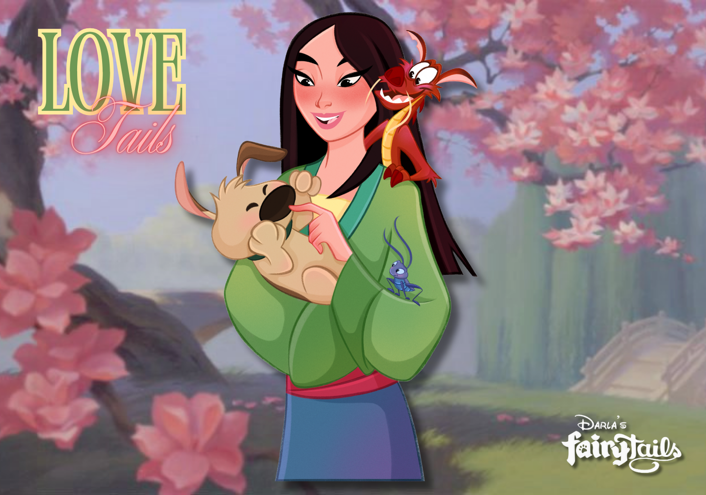 PRESALE - Love Tails Mulan, Little Brother, Crikee & Mushu Fantasy Pin