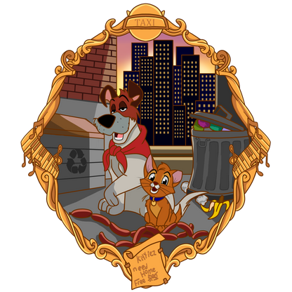 PRESALE - Golden Tails Oliver & Co LE30 Disney Fantasy Pin