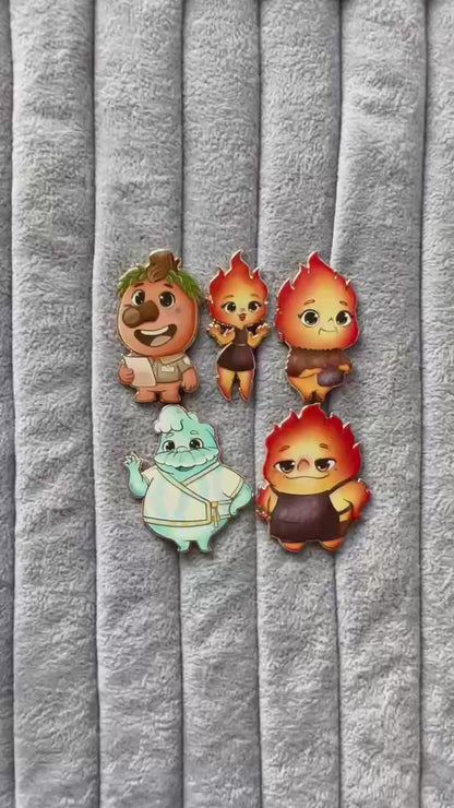 Elemental Chibi Fantasy Pins