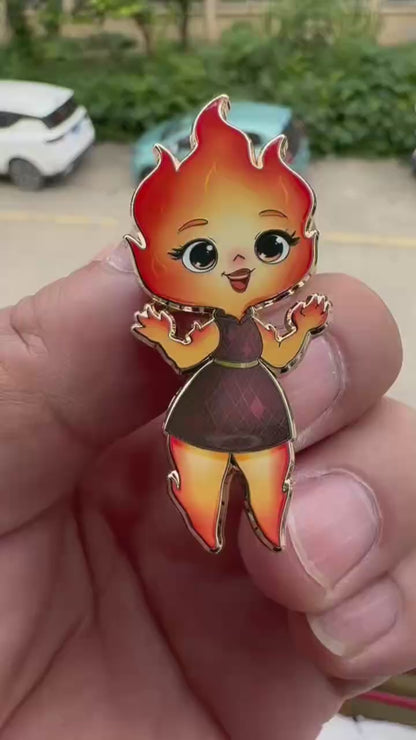 Elemental Chibi Fantasy Pins