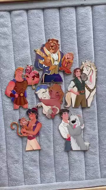 “Love Tails" Beast, Lumiere & Cogsworth Fantasy Pin