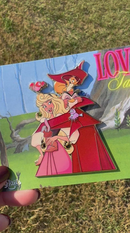 Love Tails Briar Rose & forest friends Fantasy Pin